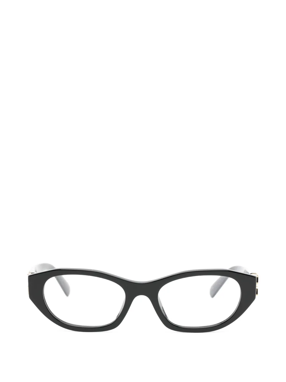 Miu Miu Eyewear logo-plaque glasses - Nero