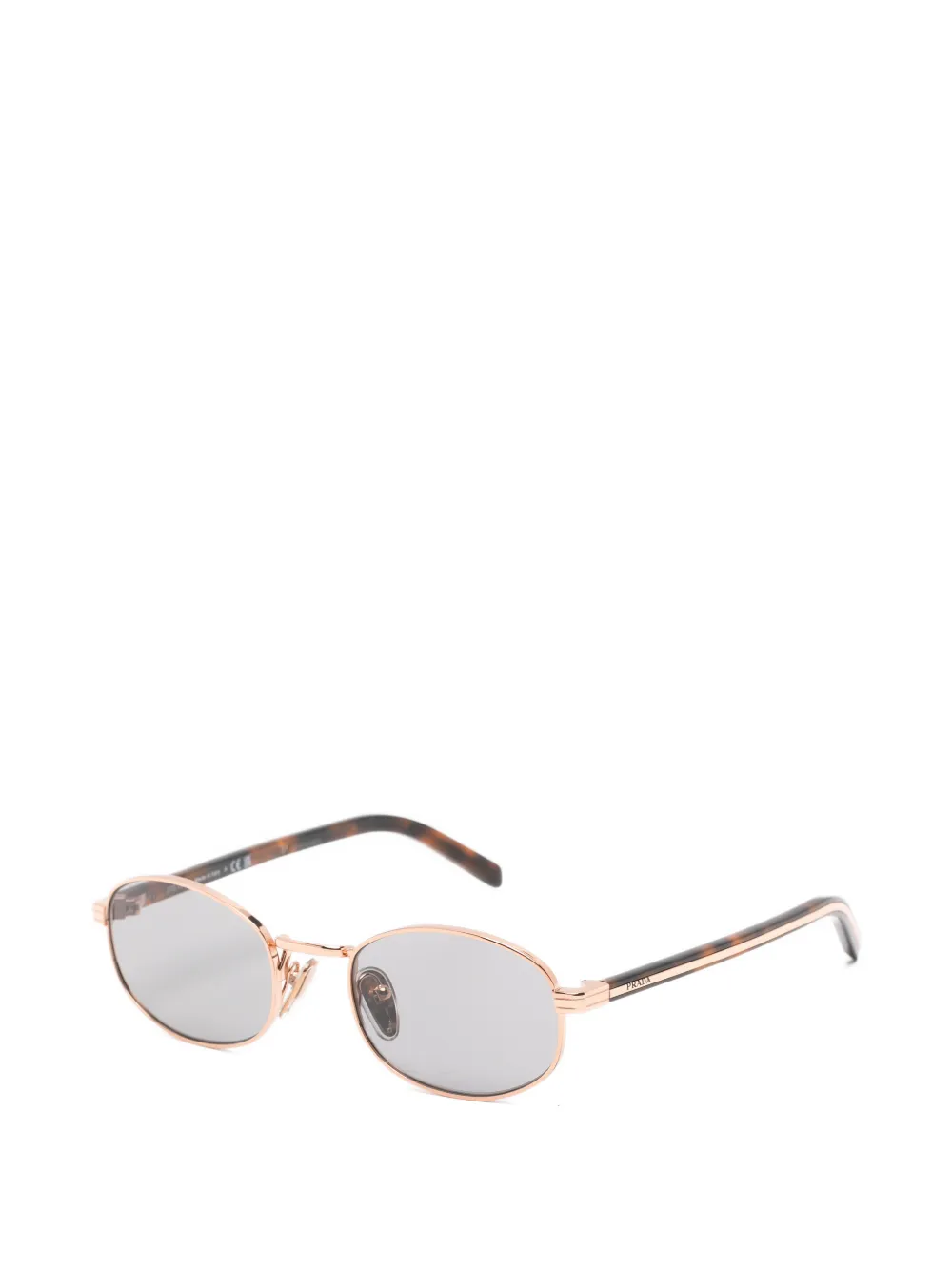 Prada Eyewear Zonnebril met ovalen montuur Roze