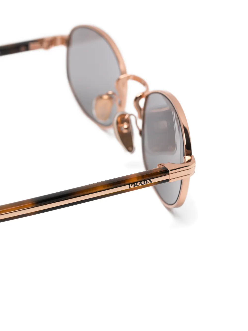 Prada Eyewear Zonnebril met ovalen montuur Roze