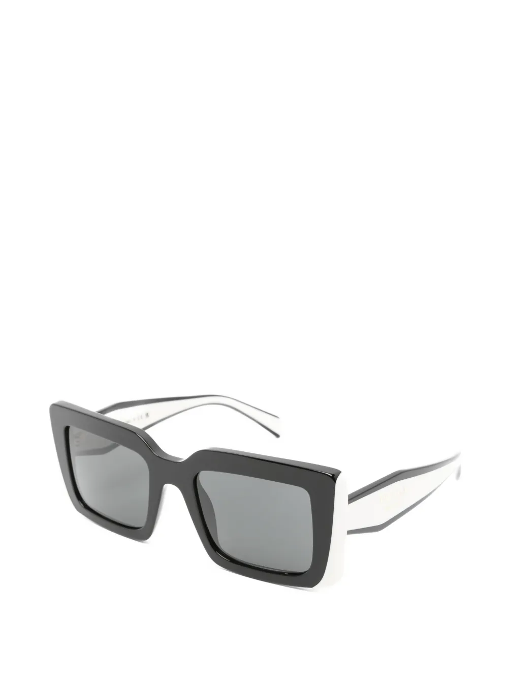 Prada Eyewear Zonnebril met rechthoekig montuur Zwart