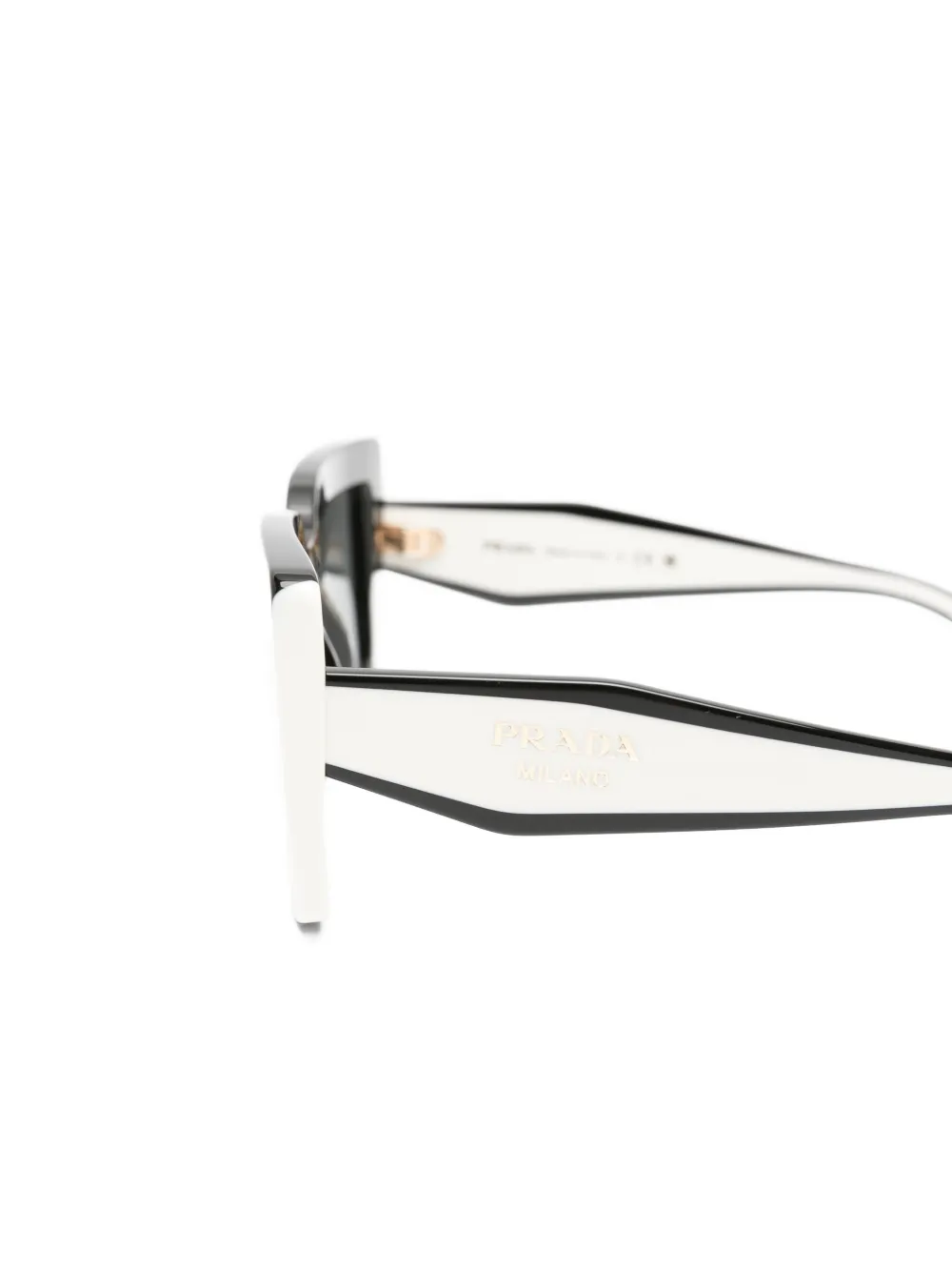 Prada Eyewear Zonnebril met rechthoekig montuur Zwart