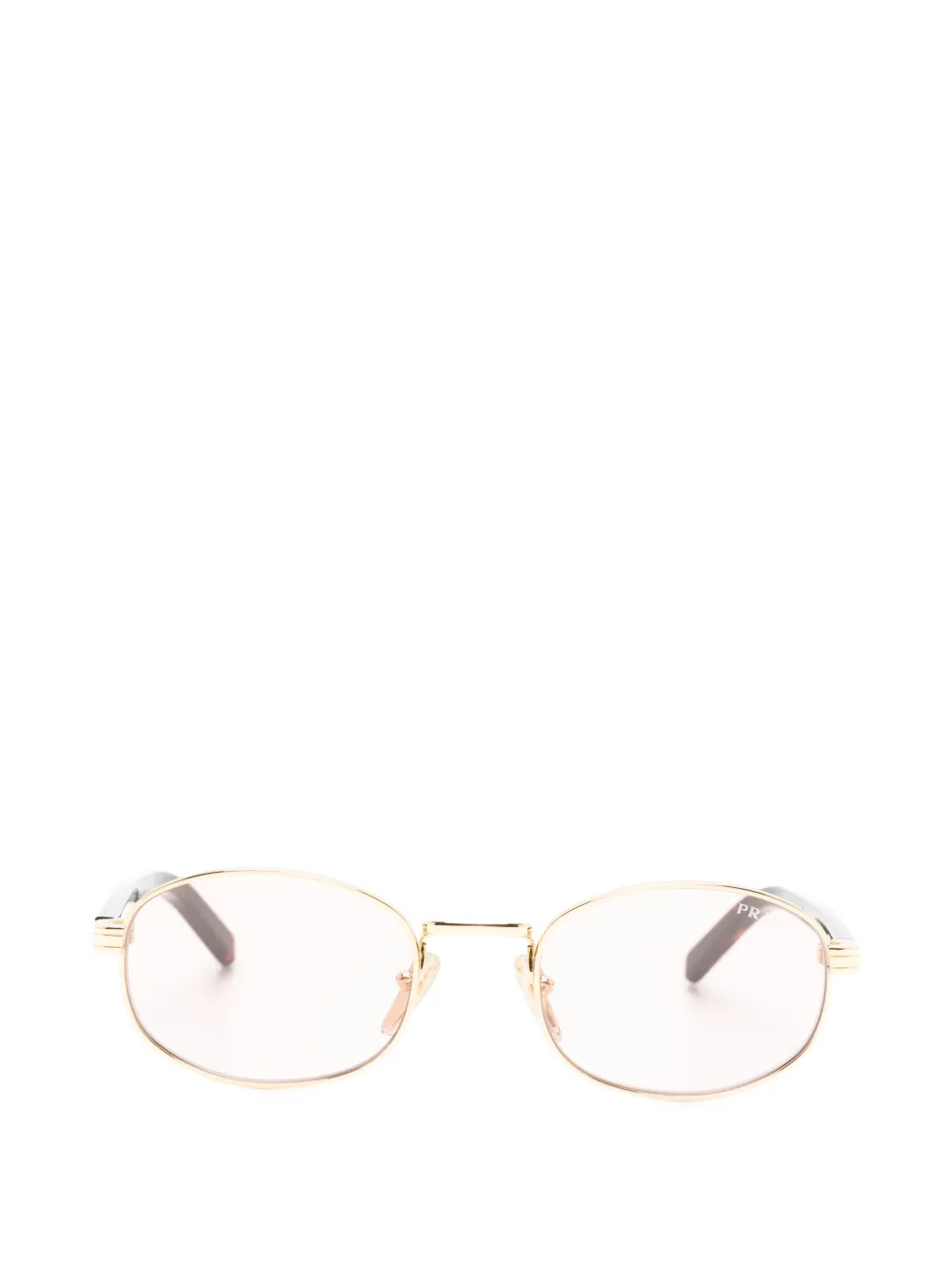 Prada Eyewear Occhiali da sole tondi - Oro