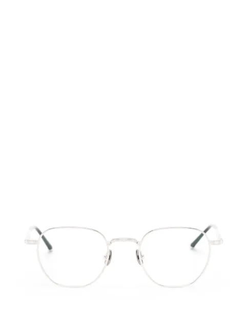 Matsuda engraved geometric-frame glasses