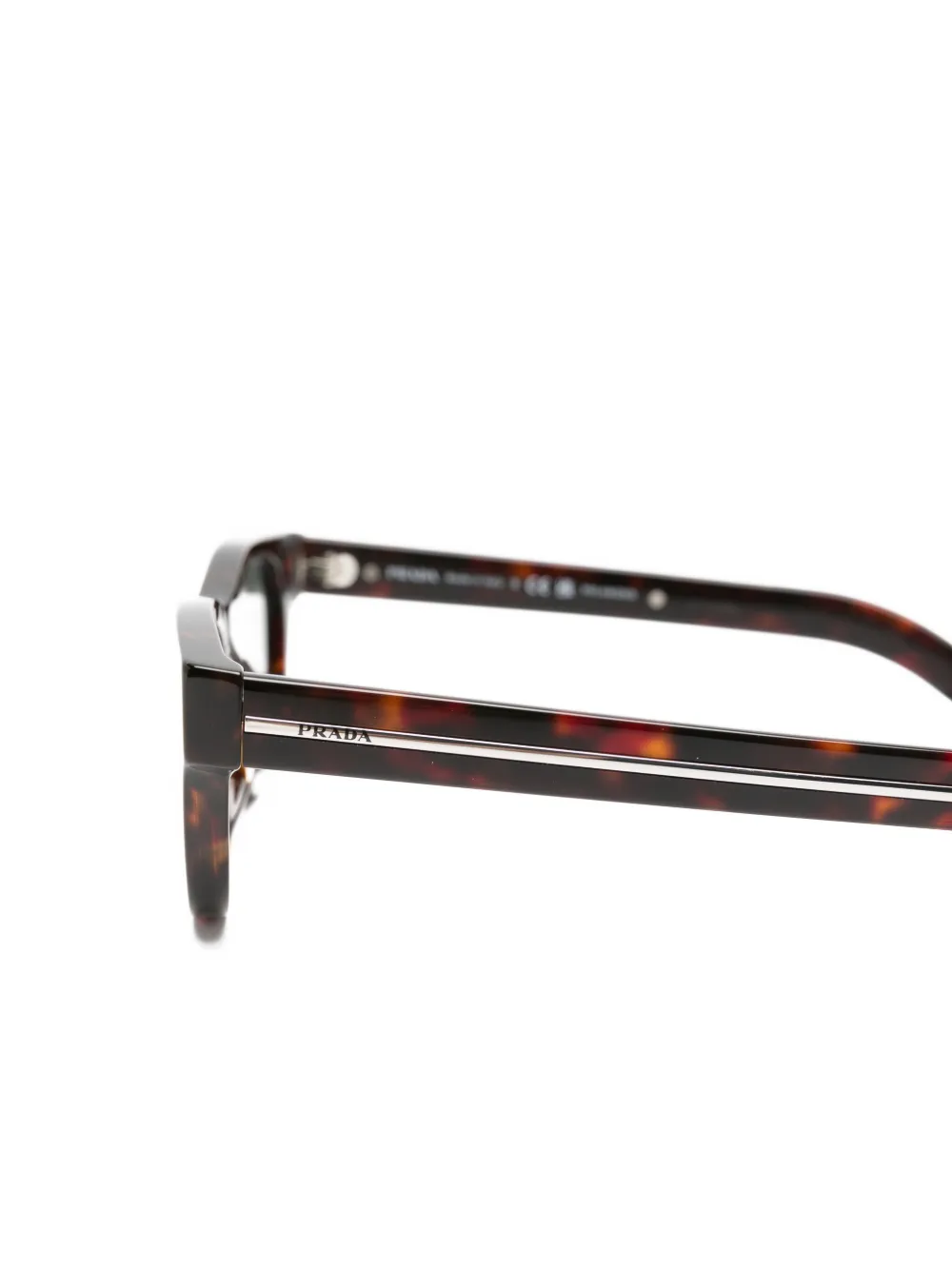 Prada Eyewear Zonnebril met rechthoekig montuur Bruin