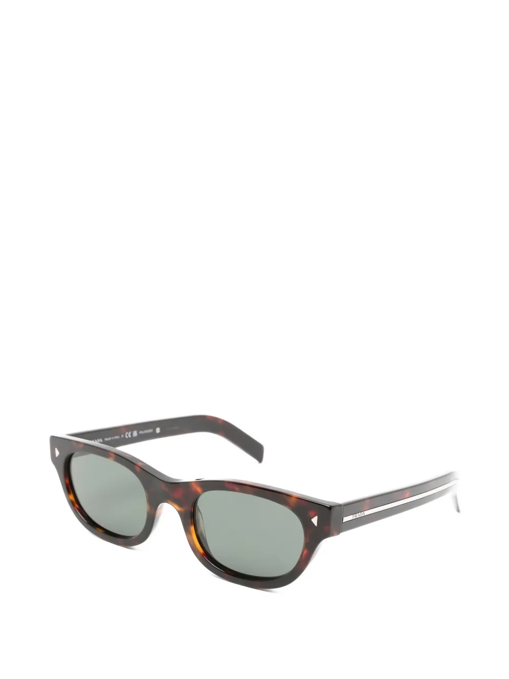 Prada Eyewear Zonnebril met rechthoekig montuur Bruin