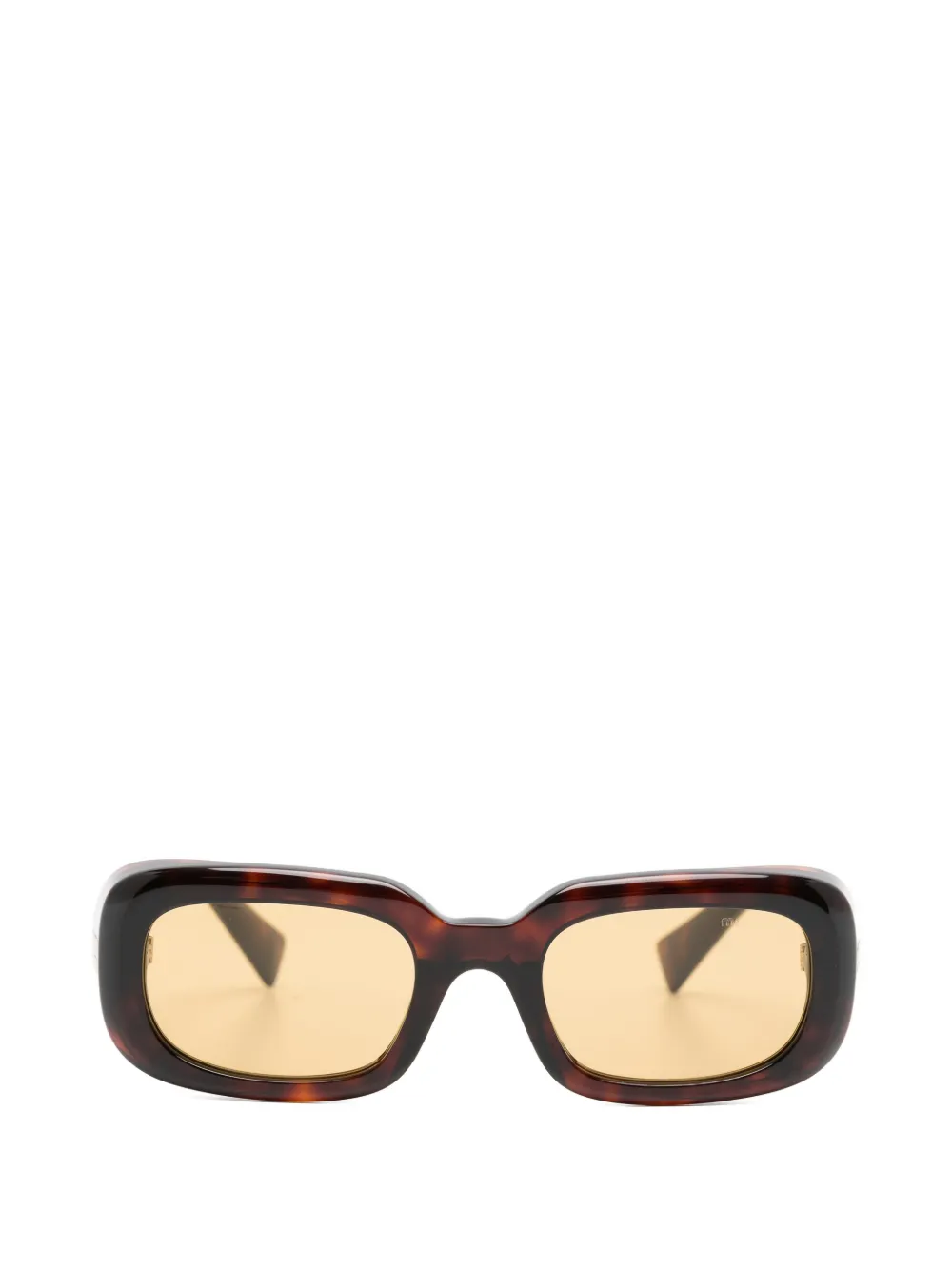 Miu Miu Eyewear tortoiseshell-effect rectangle-frame sunglasses - Marrone
