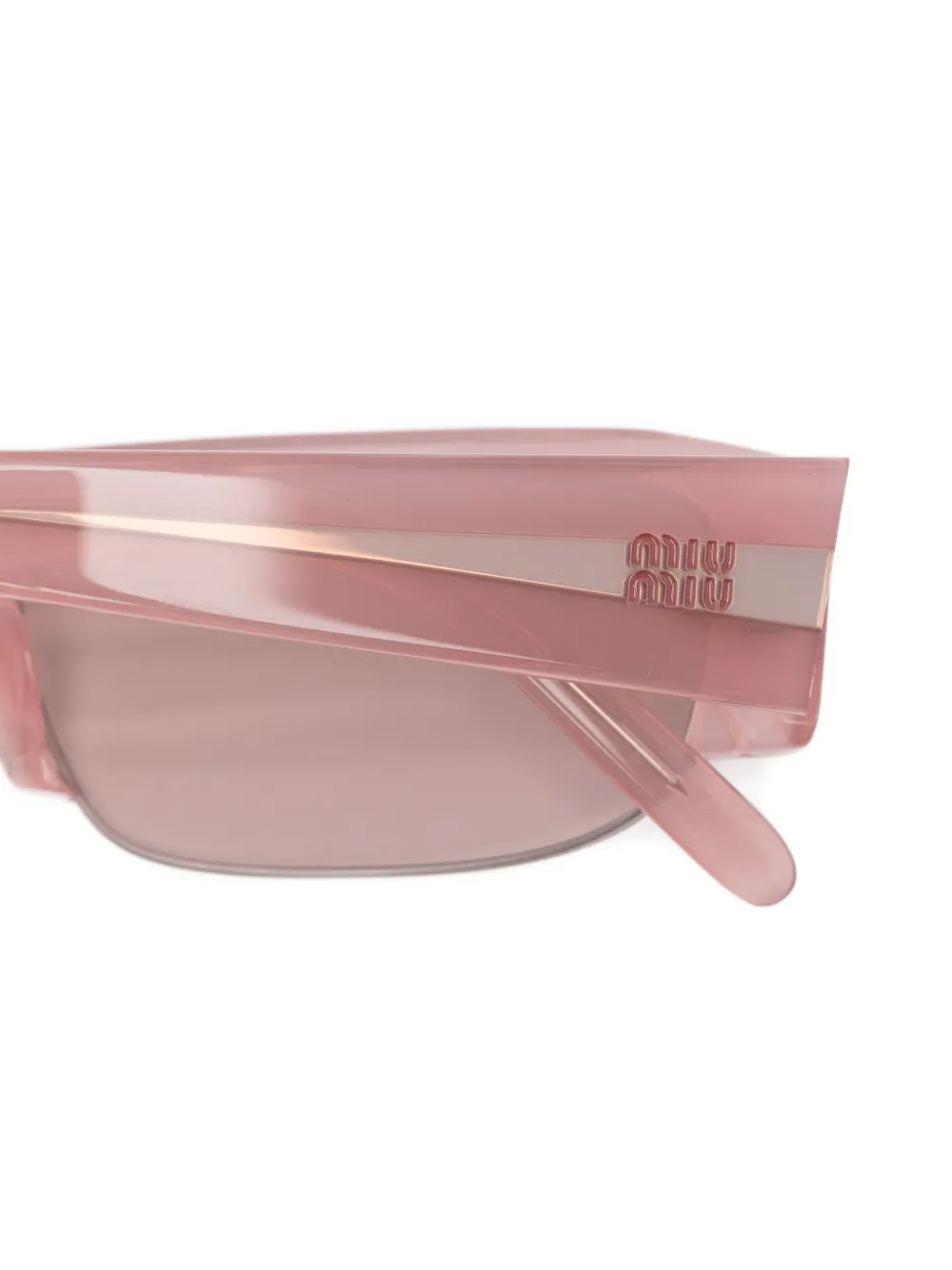 Miu Eyewear Vedette zonnebril met rechthoekig montuur Roze