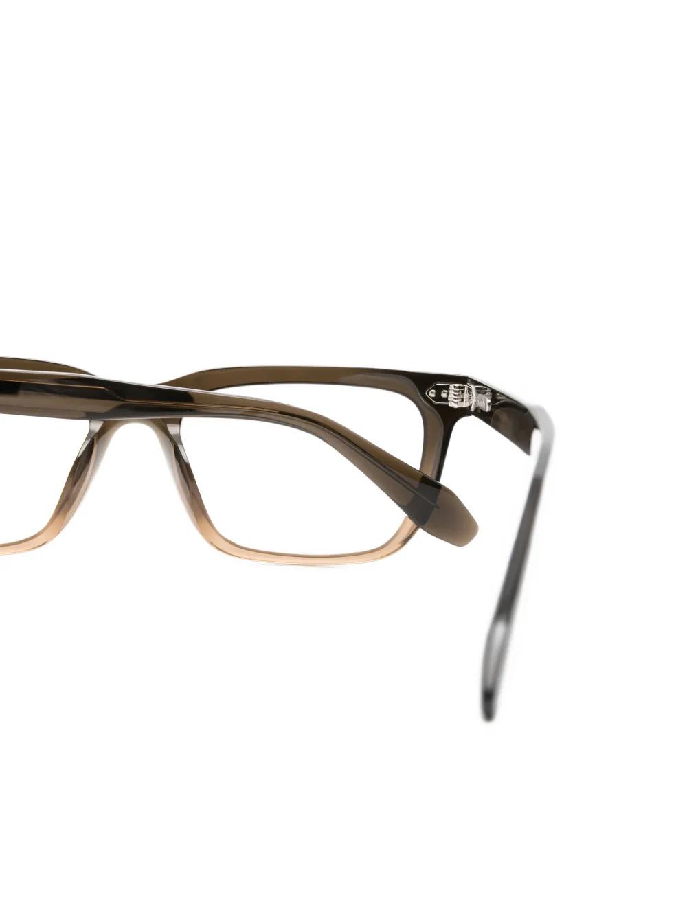 Oliver Peoples N.10 bril met vierkant montuur Beige