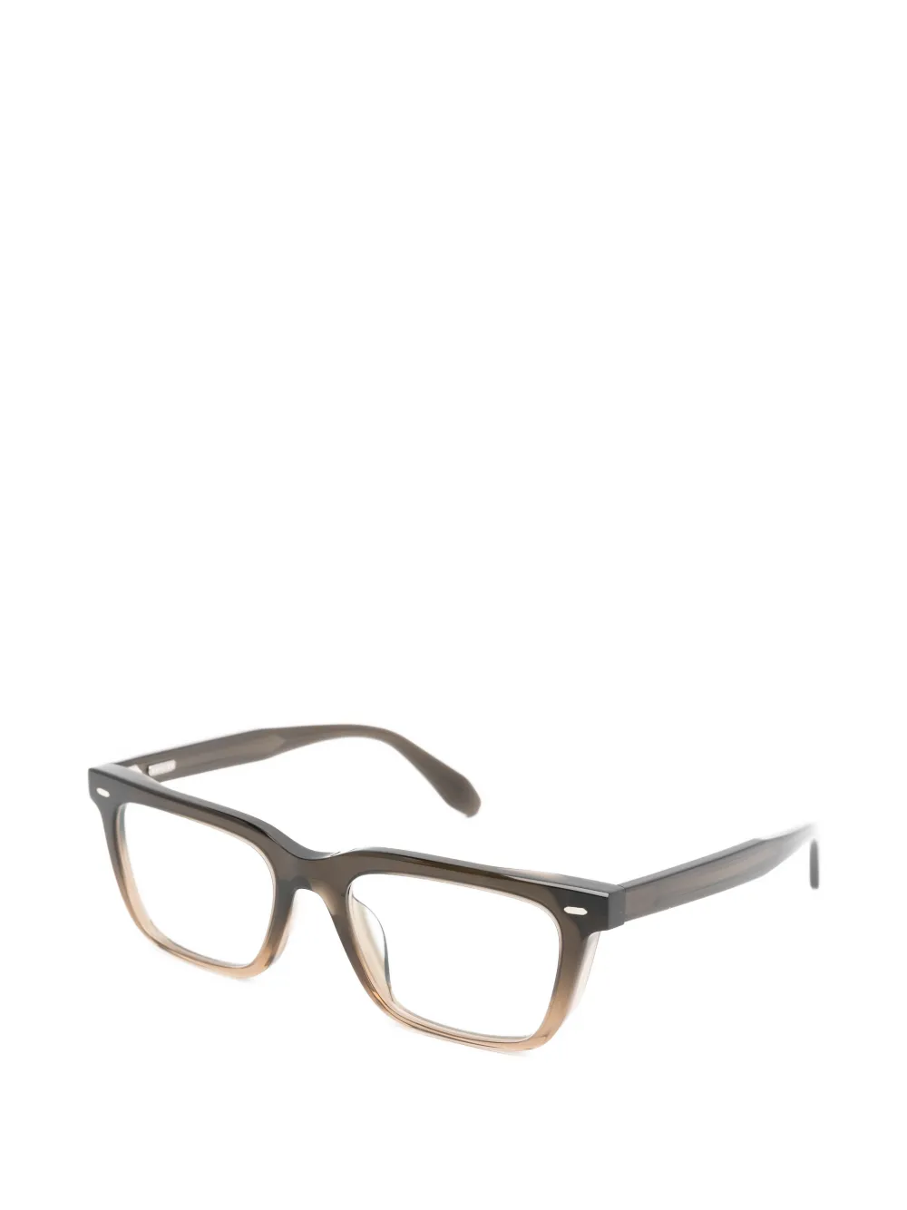 Oliver Peoples N.10 bril met vierkant montuur Beige