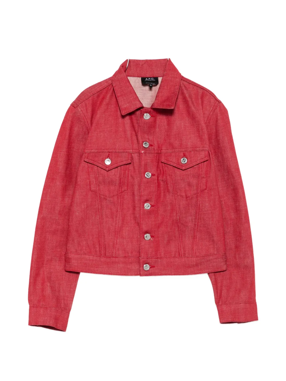 A.P.C. button-fastening denim jacket - Rot