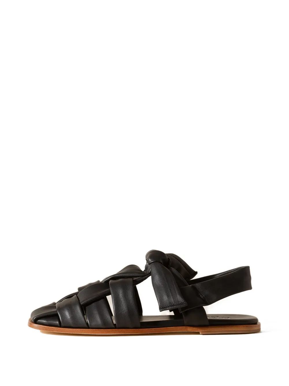 Hereu Bena interwoven knotted sandals Zwart