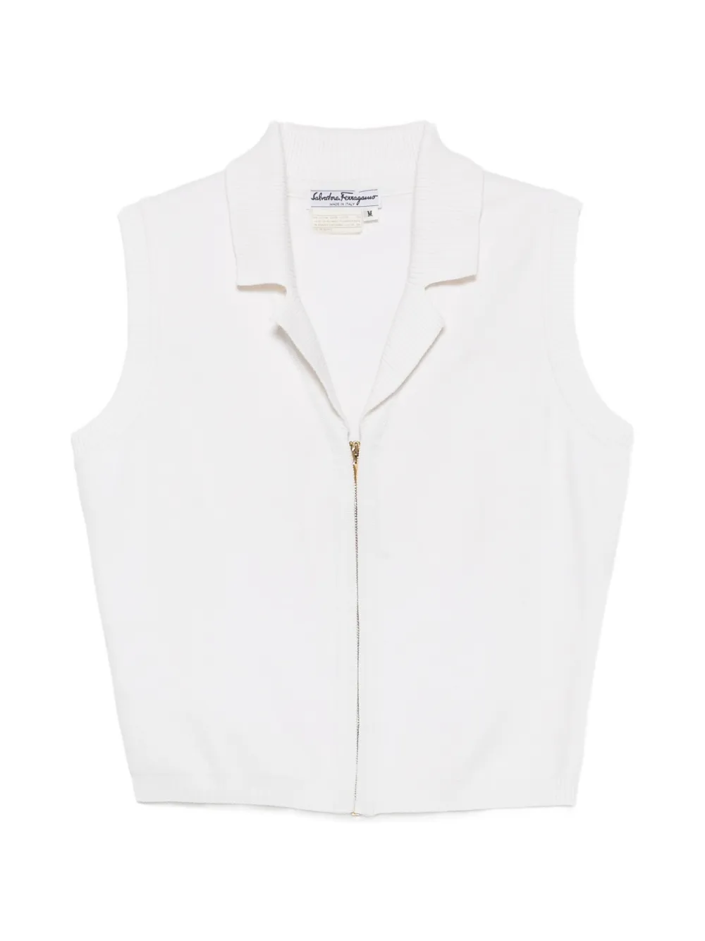 Ferragamo Pre-Owned 1980s zip-up sleeveless top and short - Toni neutri