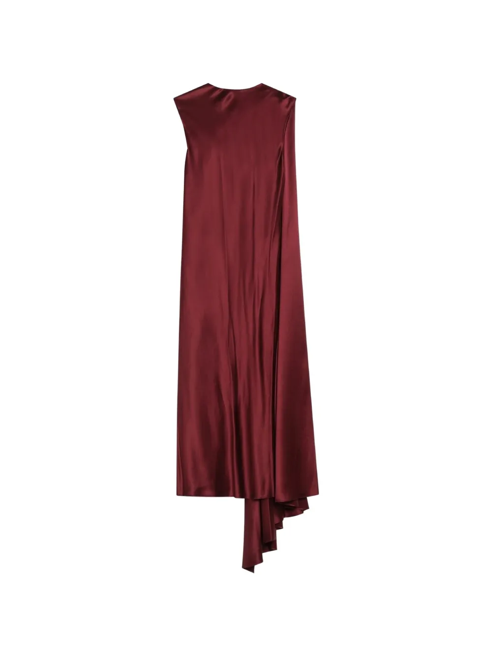 Max Mara Pianoforte gedrapeerde asymmetrische jurk Rood