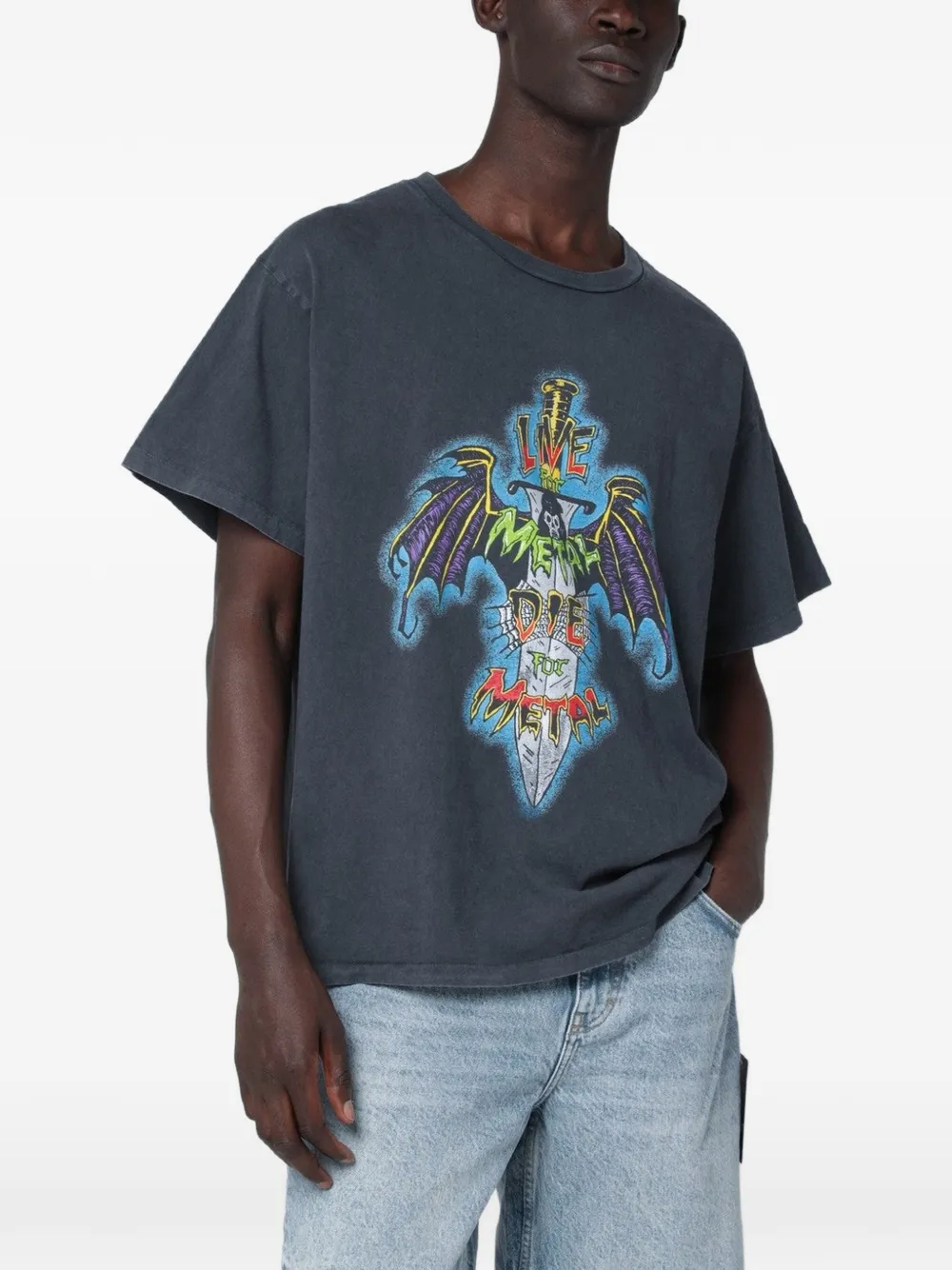 GALLERY DEPT. Live For Metal T-shirt - Grigio