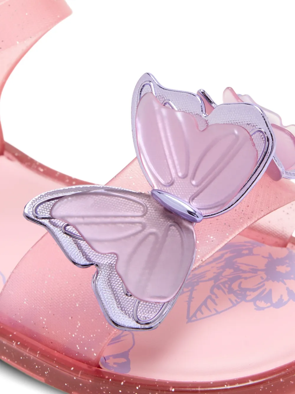 Mini Melissa Fly sandalen met vlinderpatch Roze