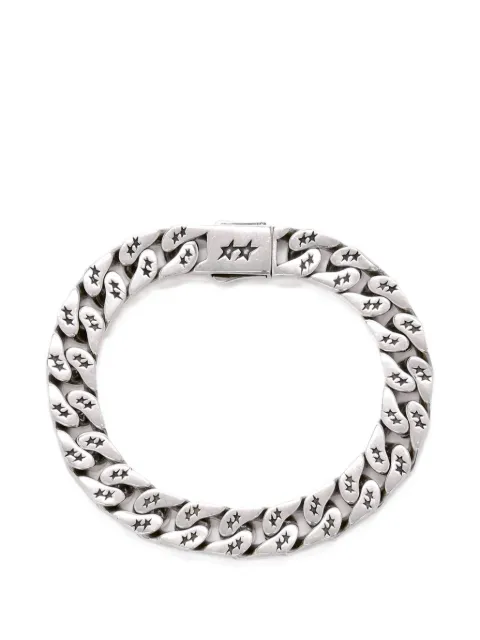 TWOJEYS Cuban star-engraved curb-link bracelet