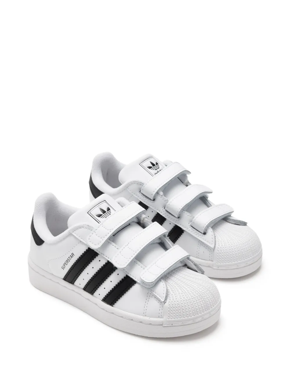 adidas Kids Superstar touch-strap sneakers - Bianco