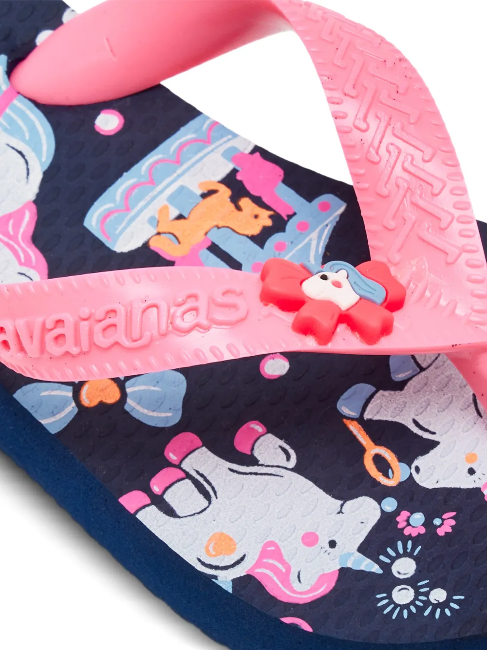 Havaianas Kids Teenslippers met eenhoornprint Blauw