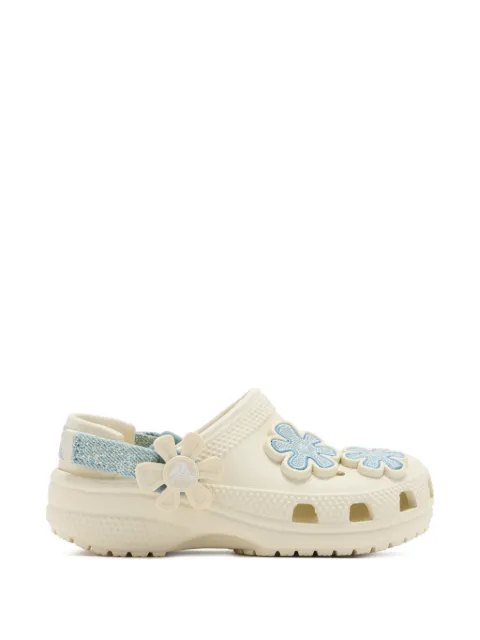 Crocs Kids flower-patch touch-strap clogs