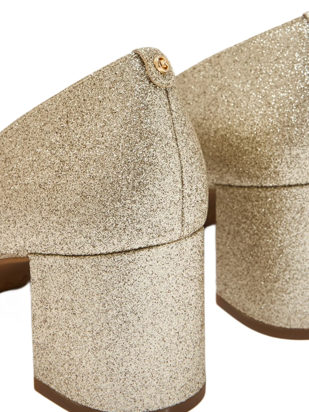 Michael Kors glitter-effect cap-toe pumps Goud