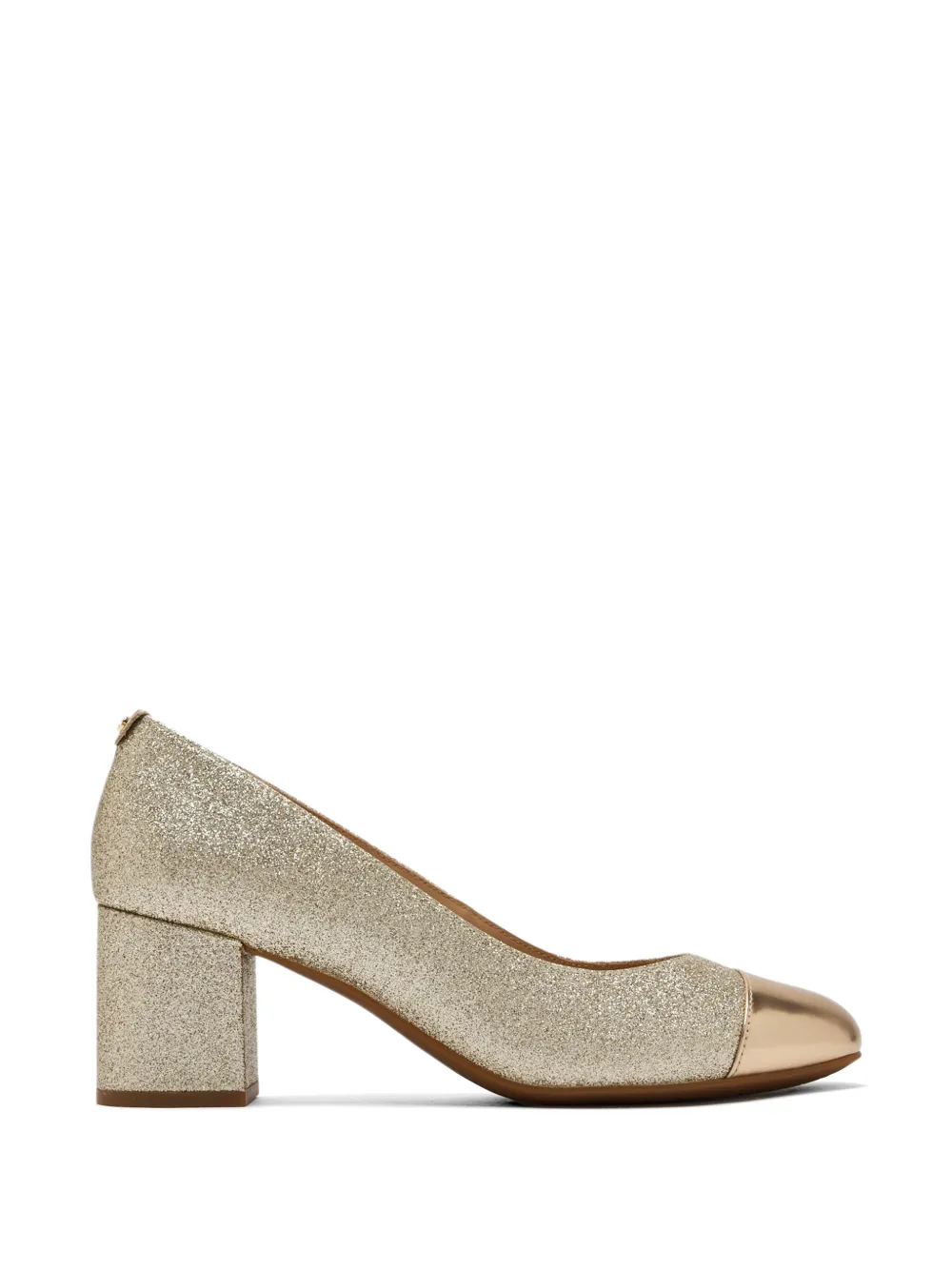 Michael Kors glitter-effect cap-toe pumps Goud
