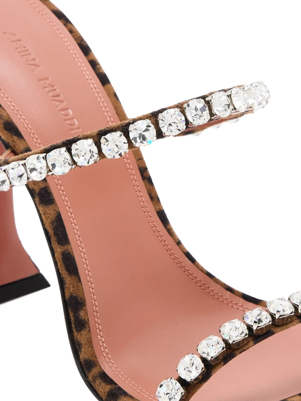 Amina Muaddi Gigi crystal-embellished heeled sandals Bruin