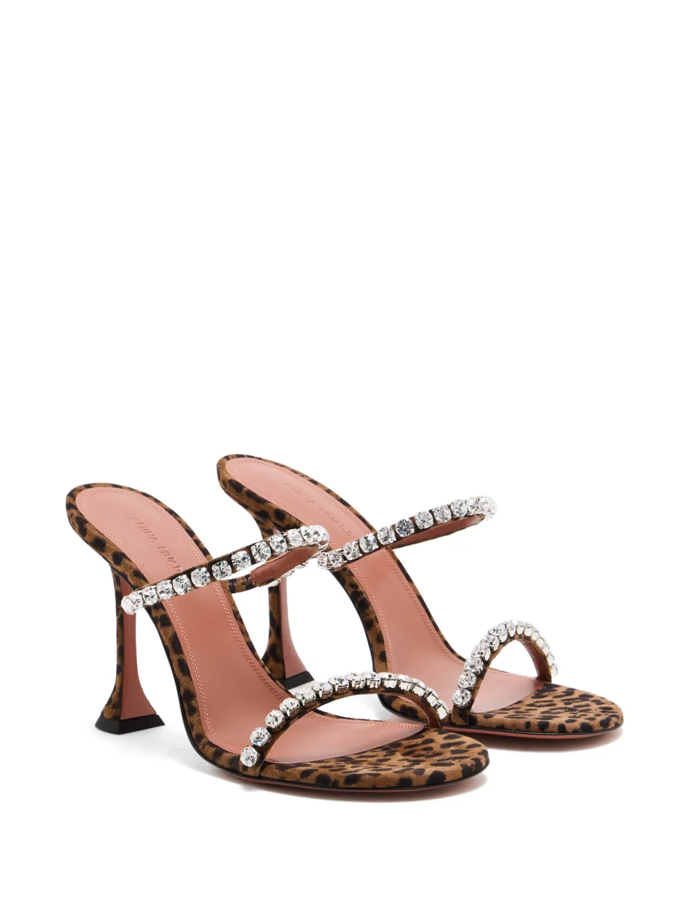 Amina Muaddi Gigi crystal-embellished heeled sandals Bruin
