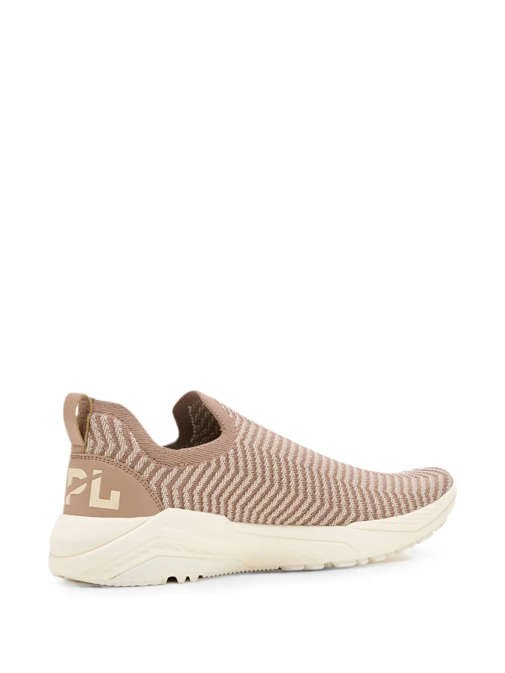 APL: ATHLETIC PROPULSION LABS TechLoom Traveler chevron-knit slip-on sneakers Beige