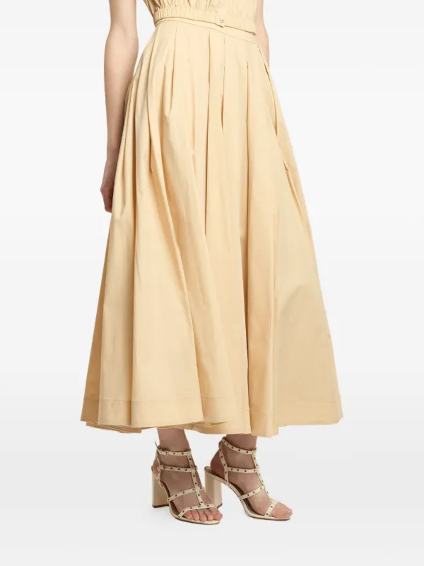 Cinq A Sept Doran Pleated A-line Skirt | Neutrals | FARFETCH