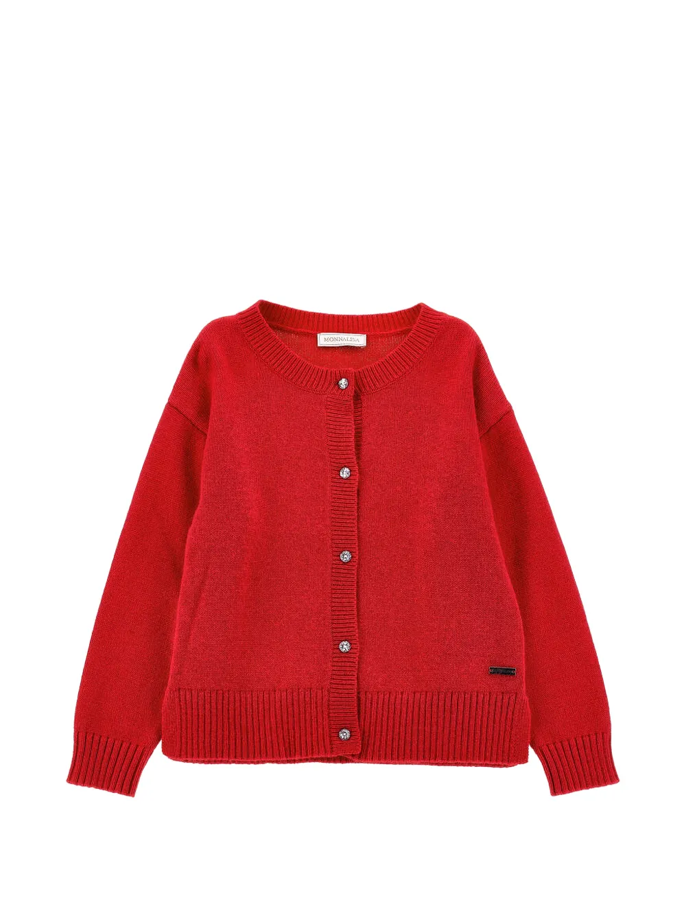Monnalisa crystal-embellished knitted cardigan - Rot