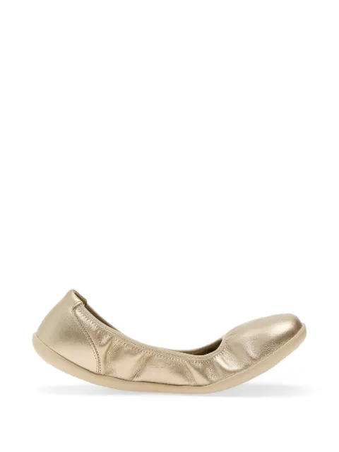 GROUNDIES metallic-effect elasticated ballet flats