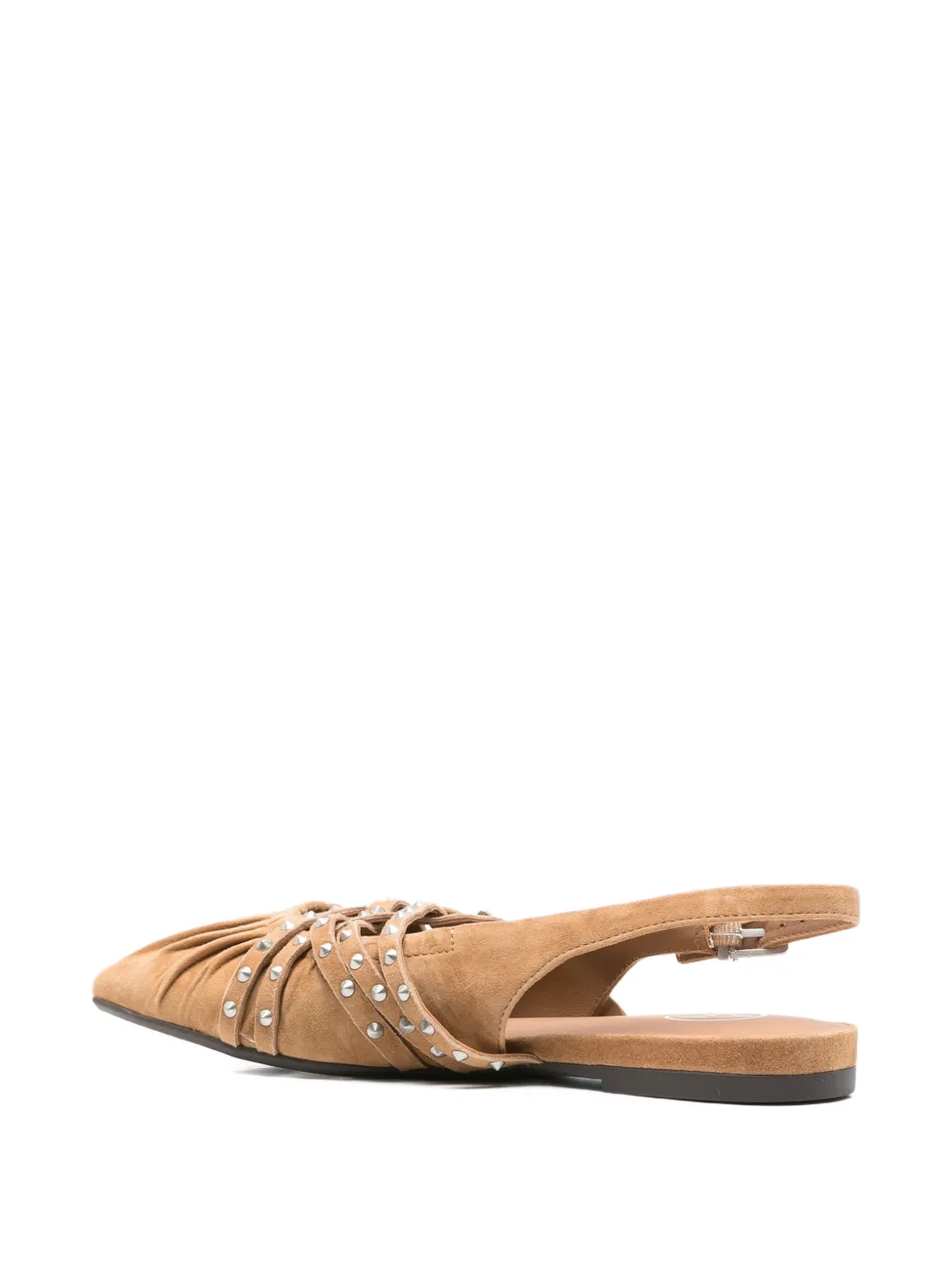 Ash studded ruched ballet flats Bruin