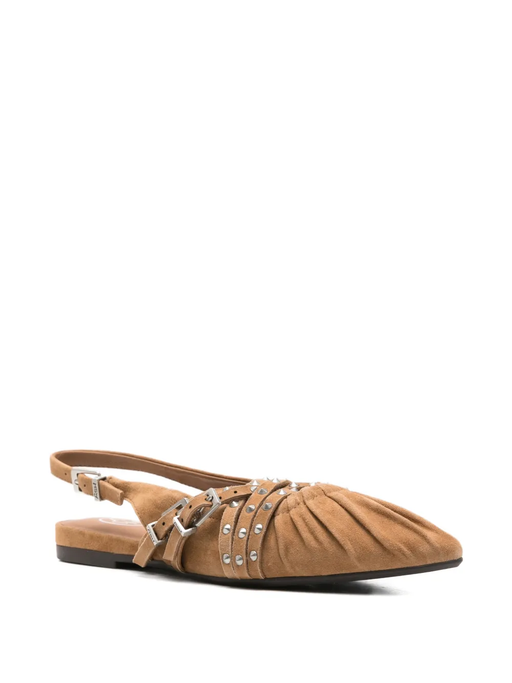 Ash studded ruched ballet flats Bruin