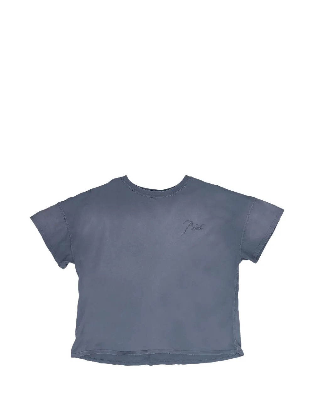 RHUDE 리버스 로고 자수 티셔츠 | 그레이 | Image 1