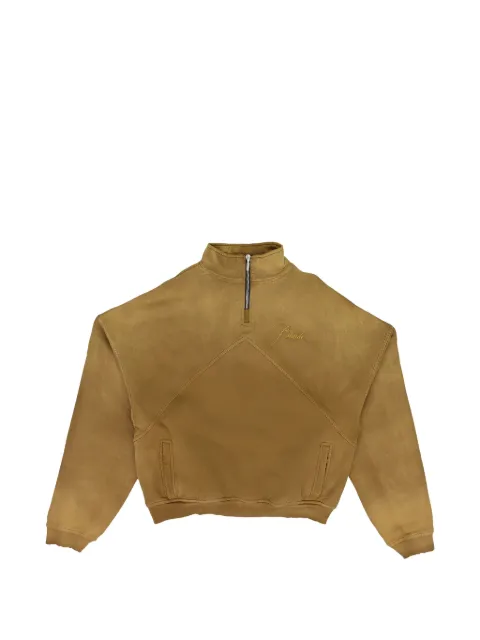 RHUDE sudadera con media cremallera y detalle del logo