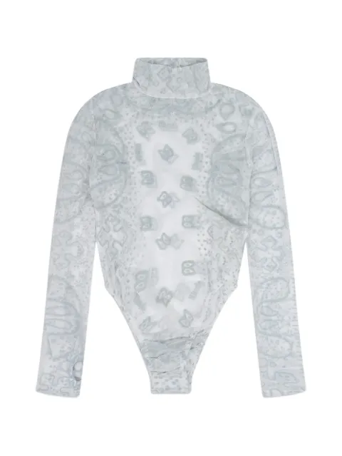 RHUDE bandana-print mesh bodysuit