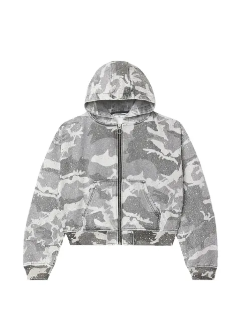Vale crystal-embellished camouflage-print hoodie