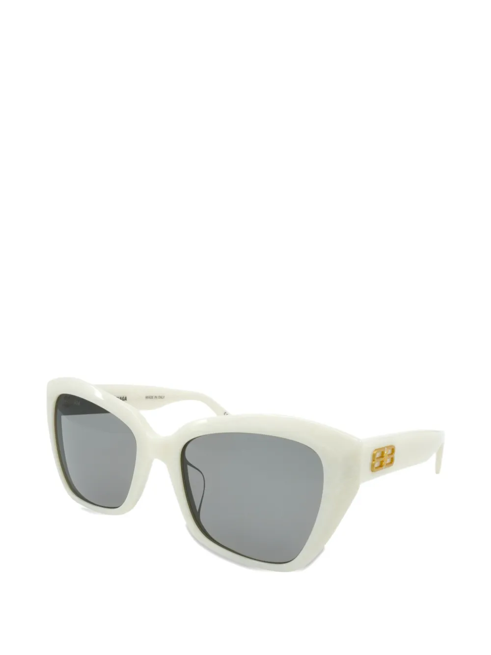 Balenciaga Eyewear Zonnebril met geometrisch montuur Beige