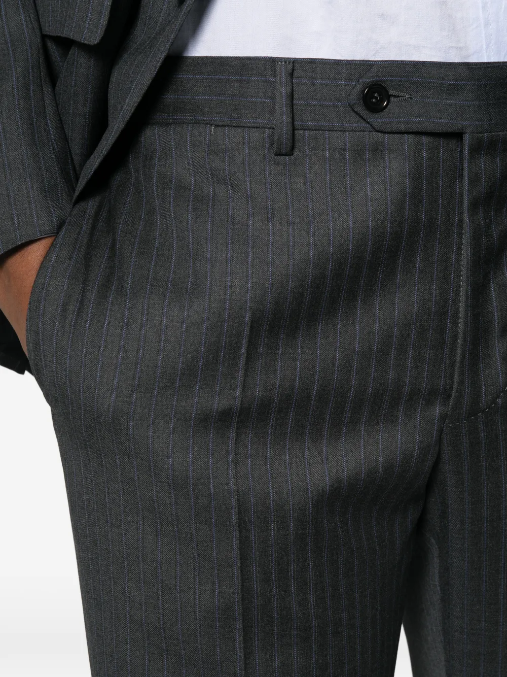 Canali Pak met krijtstreep Grijs