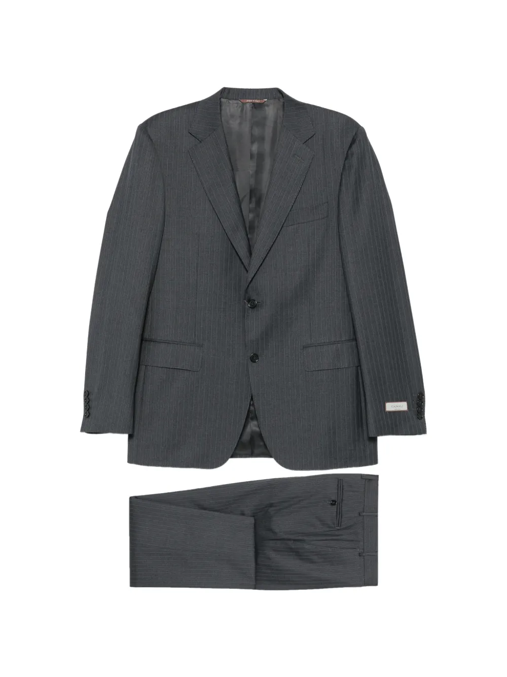 Canali pinstripe-pattern suit - Grigio