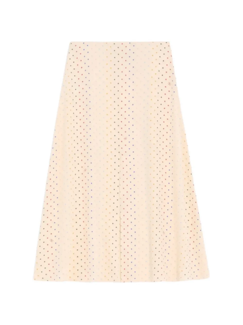 Valentino Garavani star-print front-slit skirt - Toni neutri