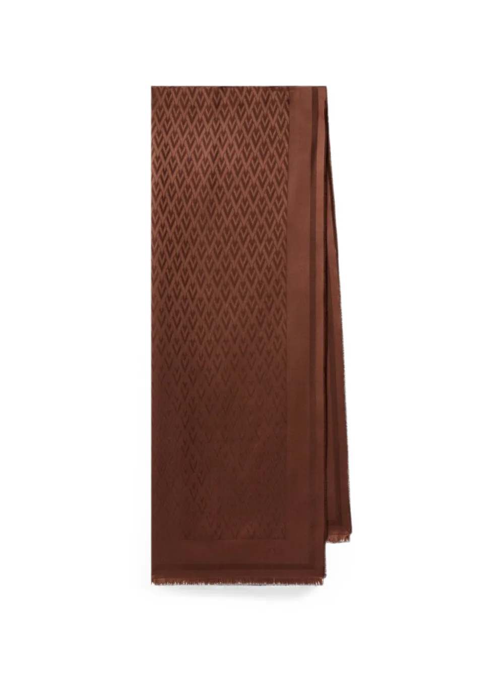 Valentino Garavani VLogo jacquard-woven scarf - Marrone