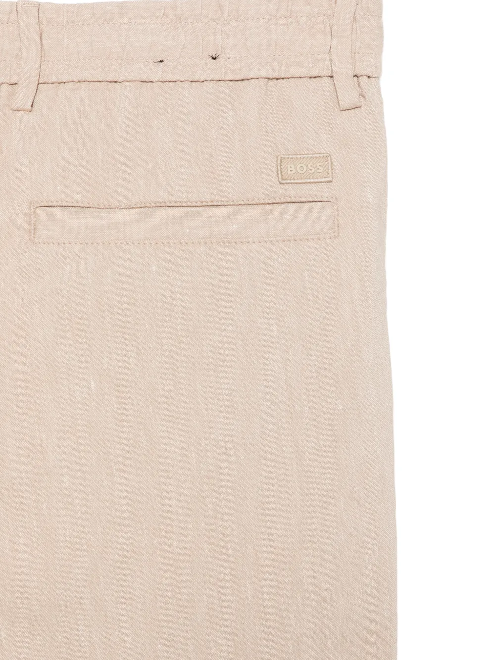 BOSS Broek met trekkoordtaille Beige