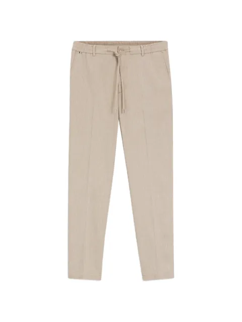 BOSS modern-fit trousers in a linen blend