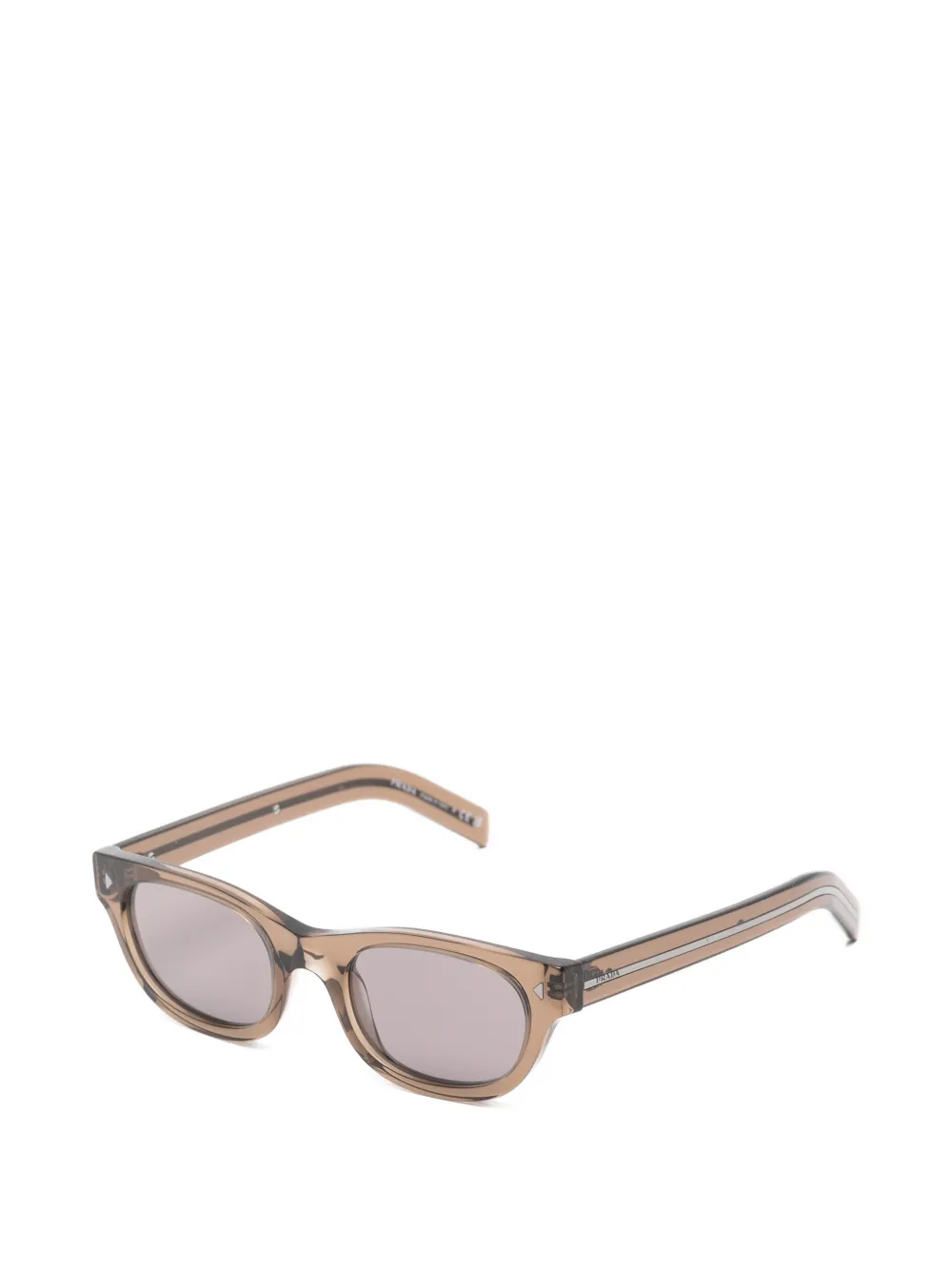 Prada Eyewear Zonnebril met ovalen montuur Bruin