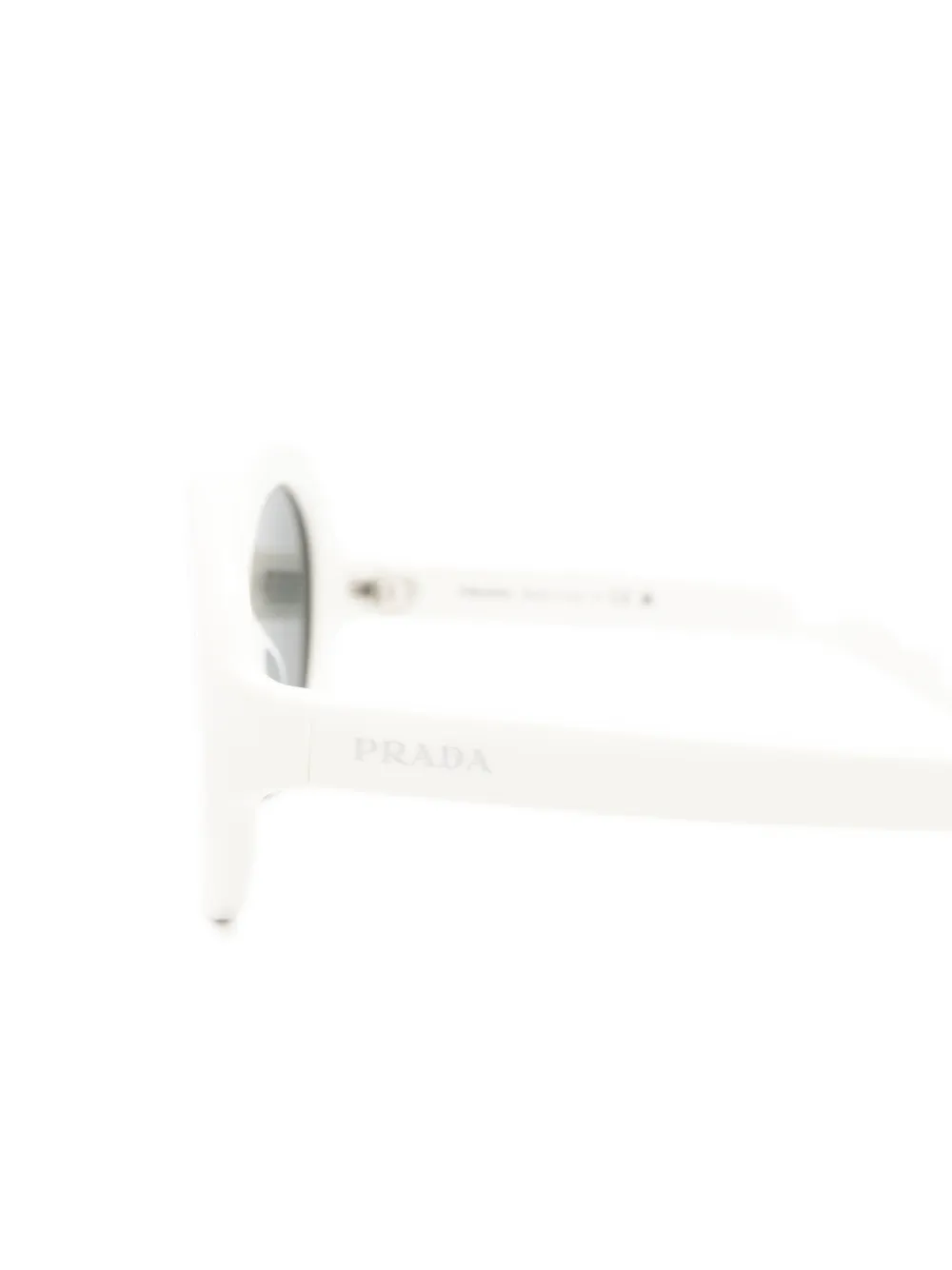 Prada Eyewear Zonnebril met rond montuur Wit