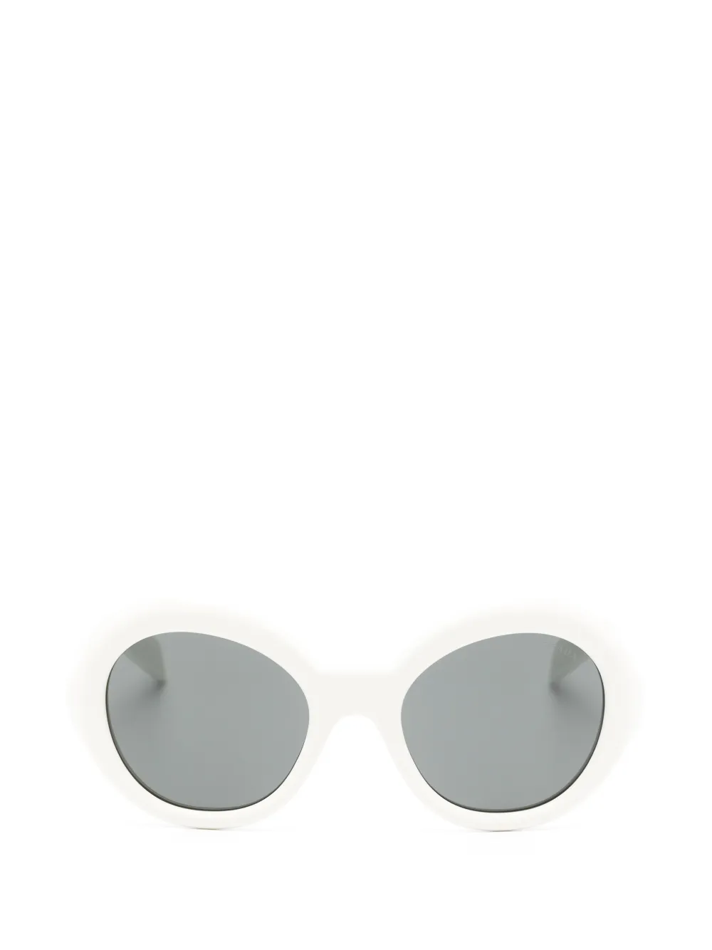 Prada Eyewear Occhiali da sole tondi - Bianco