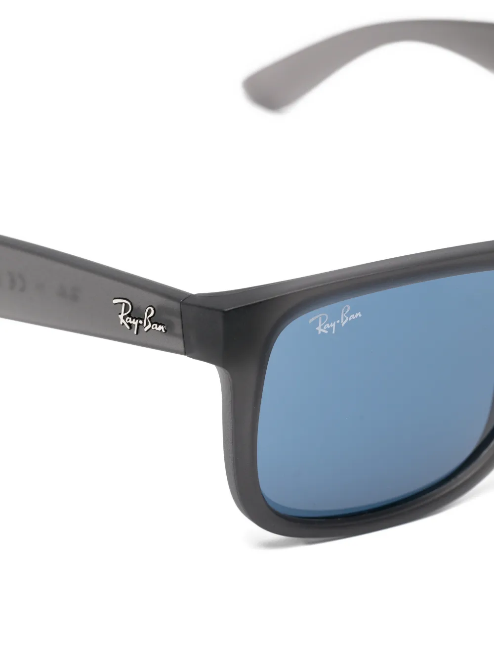 Ray-Ban Justin zonnebril met rechthoekig montuur Blauw