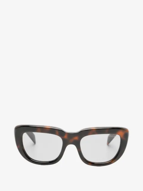 Prada Eyewear tortoiseshell-effect rectangle-frame sunglasses