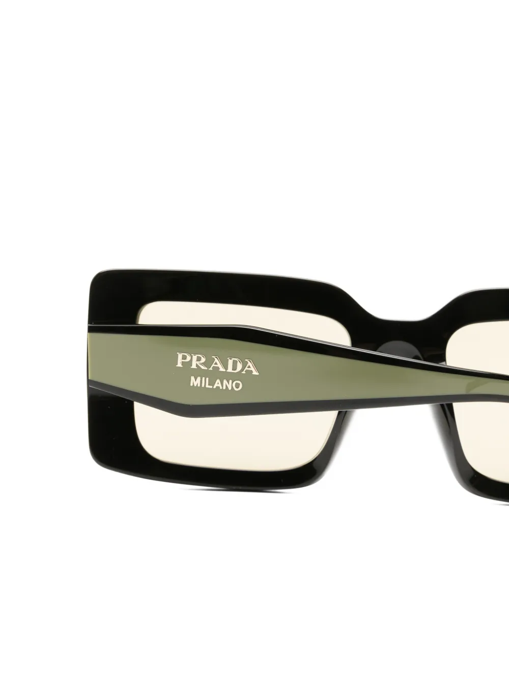 Prada Eyewear Zonnebril met vierkant montuur Zwart